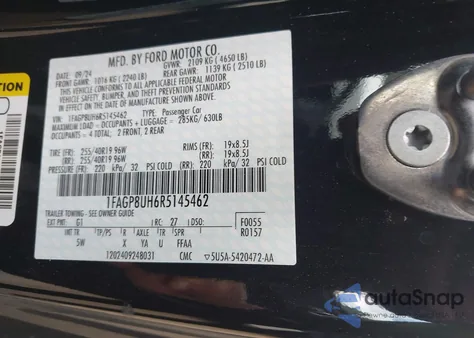 2024 Ford Mustang Ecoboost Premium из США, поврежденный, VIN 1FAGP8UH6R5145462